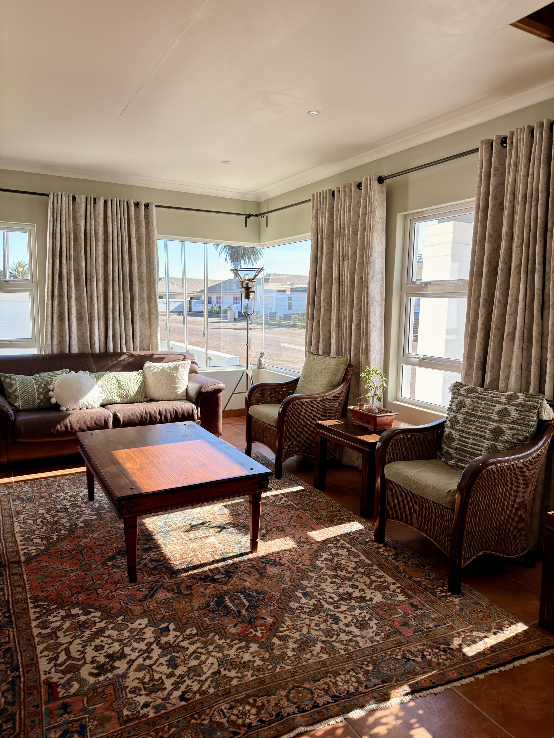 Lounge seating and reading corner at The Langholm Hotel